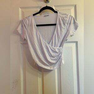 White / Black Wrap Tops pair